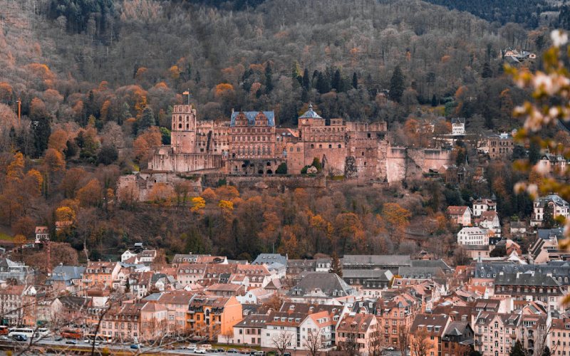 Image of Heidelberg castle over town 